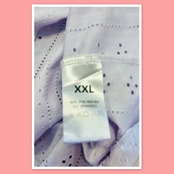 Women’s Cuffed Cap Sleeve Eyelet Top - Picture 2 of 2